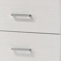 Nightstand with 2 Drawers and Bar Handle, White - BM262109
