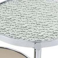 Twin Top Coffee Table with Tubular Rounded Legs, Silver - BM262116