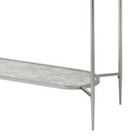Sofa Table with Textured Obround Shelf, Silver - BM262204