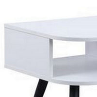 Coffee Table with Melamine Paper Veneer Top and 1 Drawer, White - BM262207