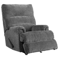 Manual Rocker Recliner with Fabric and Pull Lever, Gray