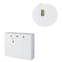 Server with 3 Door Storage and High Gloss, White - BM262402