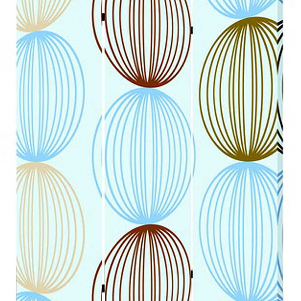 3 Panel Canvas Made Foldable Screen with Sphere Print, Multicolor - BM26518