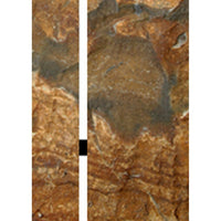 3 Panel Canvas and Metal Frame Room Divider, Slate Brown - BM26572