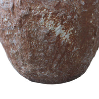 Hand Made Round Bowl Like Rocky Sandstone Planter, Brown, Set of 3 - BM26608