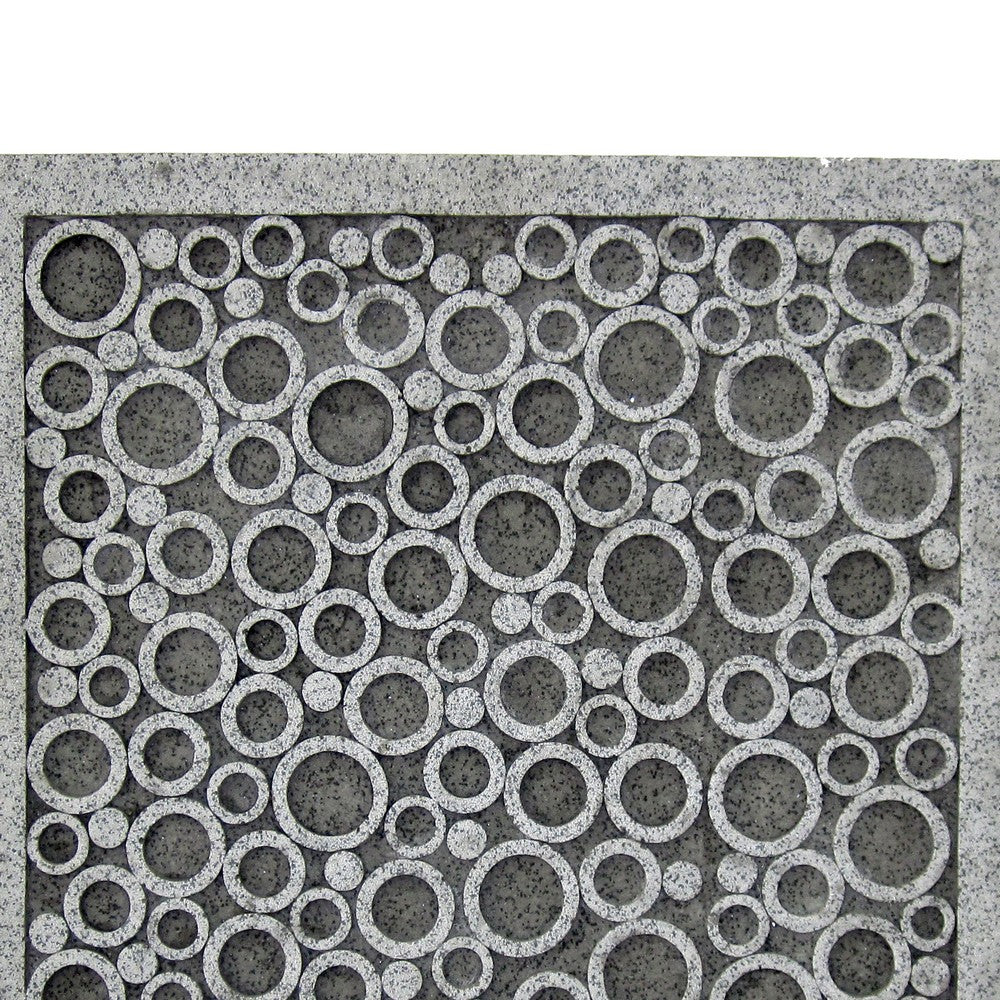 Transitional Sandstone Wall Decor with Bubble Pattern, Small, Gray - BM26615
