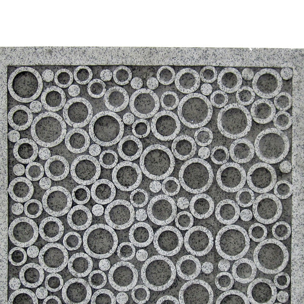 Transitional Sandstone Wall Decor with Bubble Pattern, Small, Gray - BM26615