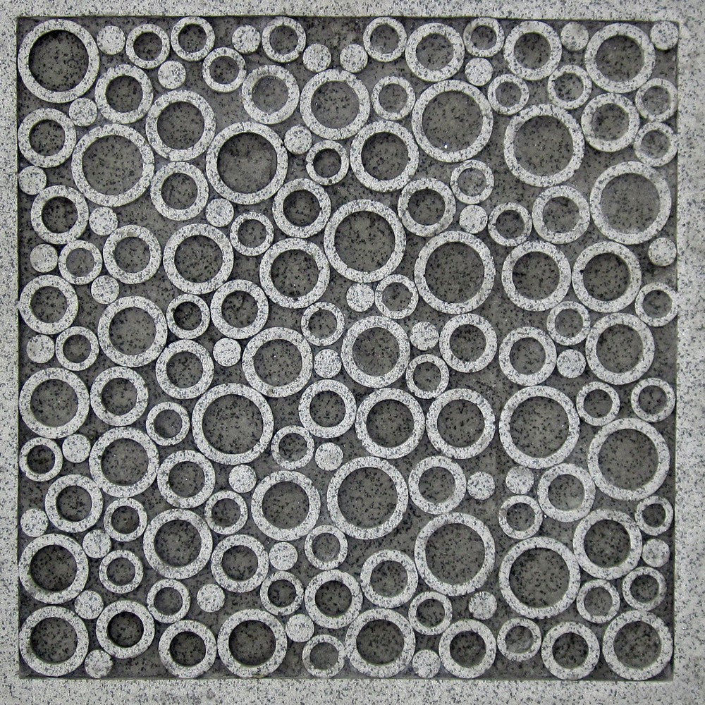 Transitional Sandstone Wall Decor with Bubble Pattern, Small, Gray - BM26615