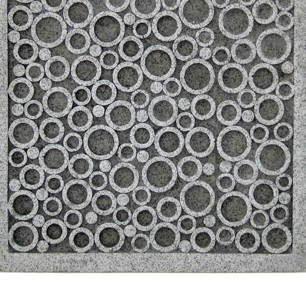Transitional Sandstone Wall Decor with Bubble Pattern, Small, Gray - BM26615