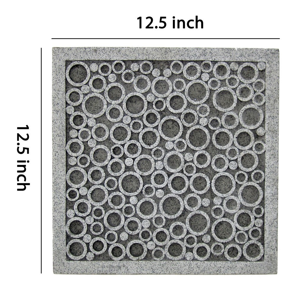 Transitional Sandstone Wall Decor with Bubble Pattern, Small, Gray - BM26615