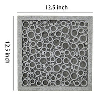 Transitional Sandstone Wall Decor with Bubble Pattern, Small, Gray - BM26615