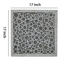 Transitional Sandstone Wall Decor with Bubble Pattern, Large, Gray - BM26616