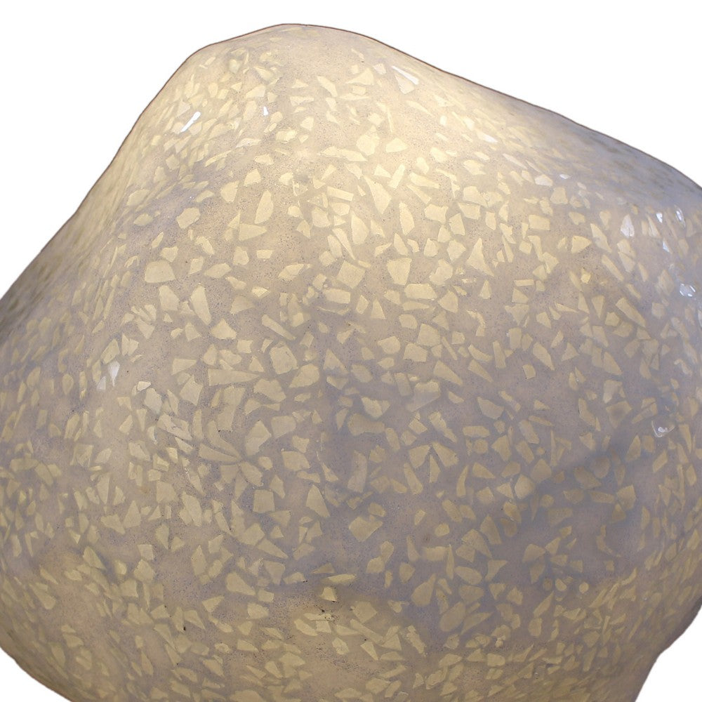 Sandstone Polished Ball with Glass Shrapnel, Small, Gold & Purple - BM26620