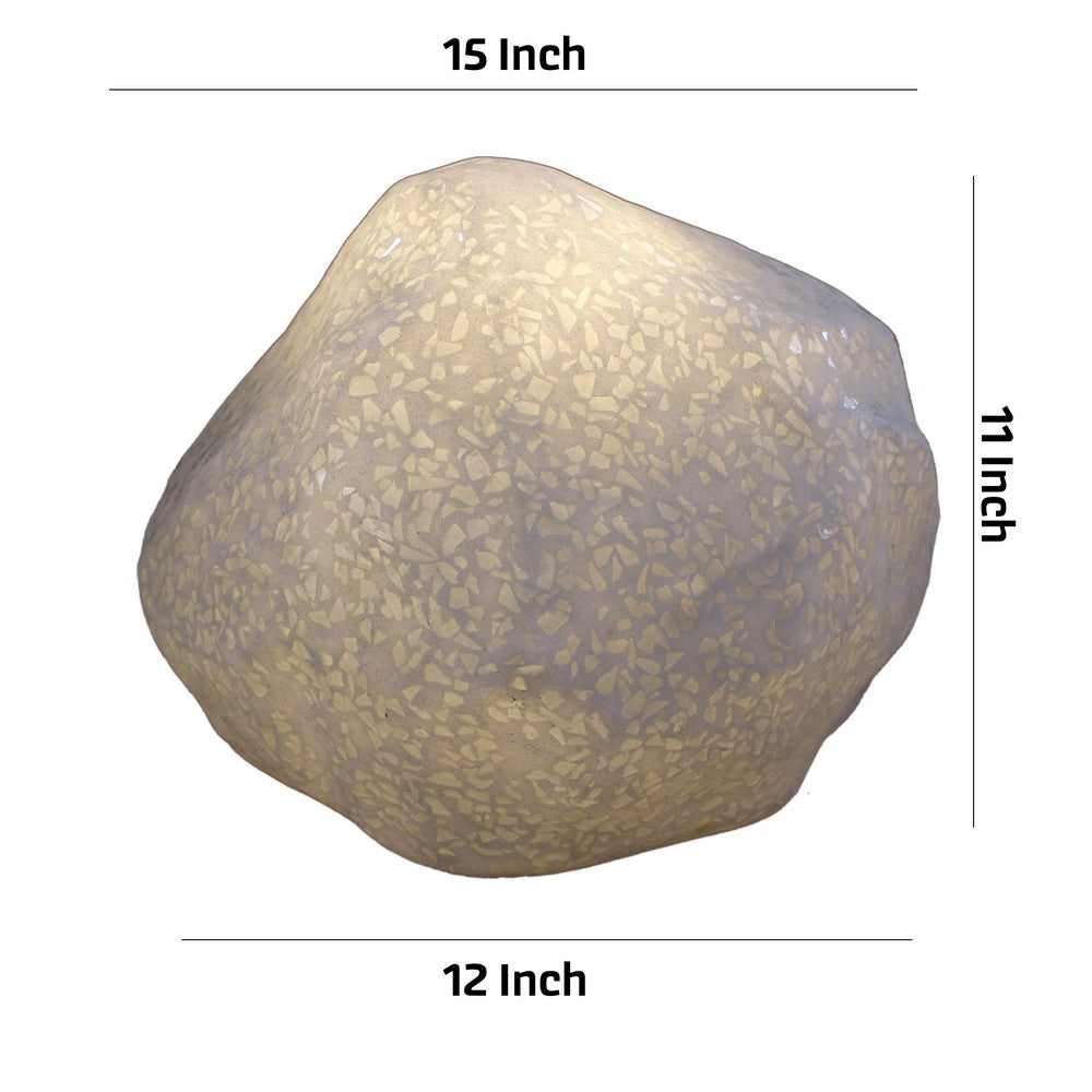 Sandstone Polished Ball with Glass Shrapnel, Small, Gold & Purple - BM26620