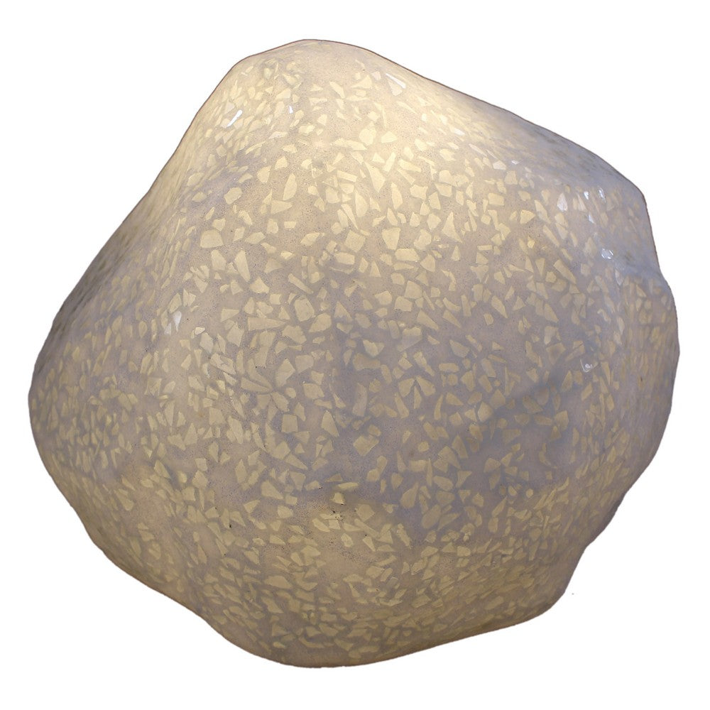 Sandstone Polished Ball with Glass Shrapnel, Small, Gold & Purple - BM26620