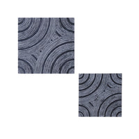 Square Sandstone Wall Decor with Lined Circular Design, Small, Gray - BM26631