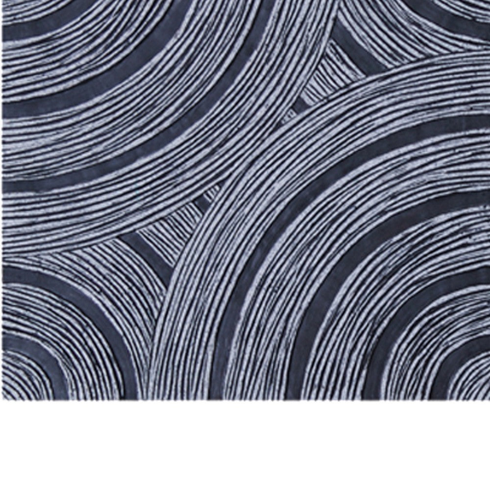 Square Sandstone Wall Decor with Lined Circular Design, Large, Gray - BM26632