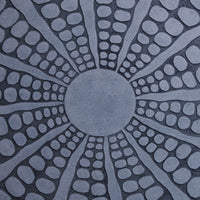 Round Shape Sandstone Wall Decor with Stardust Pebble, Small, Gray - BM26633