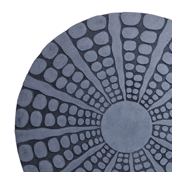 Round Sandstone Wall Decor with Stardust Pebble, Large, Gray - BM26634