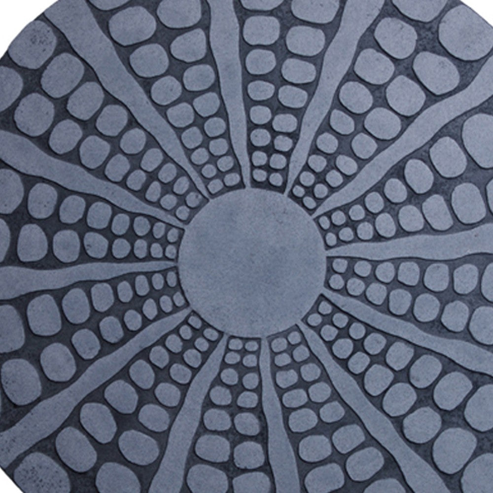 Round Sandstone Wall Decor with Stardust Pebble, Large, Gray - BM26634