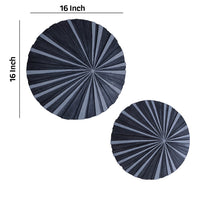 Round and Ribbed Sandstone Wall Decor, Small, Gray - BM26635