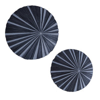 Round and Ribbed Sandstone Wall Decor, Large, Gray - BM26636