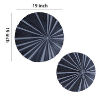Round and Ribbed Sandstone Wall Decor, Large, Gray - BM26636