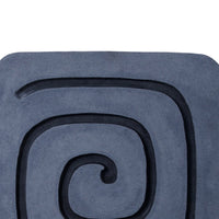 Sandstone Wall Decor with Square Spiral Design, Gray and Black - BM26637