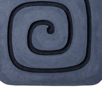 Sandstone Wall Decor with Square Spiral Design, Gray and Black - BM26637
