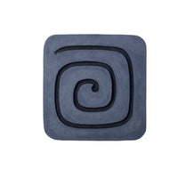 Sandstone Wall Decor with Square Spiral Design, Gray and Black - BM26637