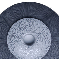 Round Dual Layer Glass and Sandstone Wall Decor, Small, Gray - BM26638