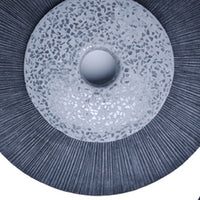 Round Dual Layer Glass and Sandstone Wall Decor, Small, Gray - BM26638