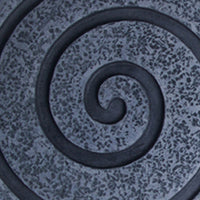 Round Sandstone and Glass Wall Decor with Spiral Design, Medium, Gray - BM26641