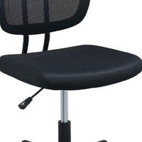 Office Chair with Curved Mesh Back and Adjustable Height, Black - BM266474