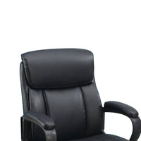 Office Chair with Top Padded Back and Casters, Black - BM266479