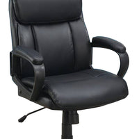 Office Chair with Top Padded Back and Casters, Black - BM266479