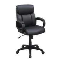 Office Chair with Top Padded Back and Casters, Black - BM266479