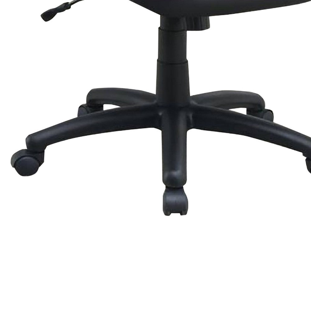 Office Chair with Curved Cut Out Padded Back, Black and Red - BM266486
