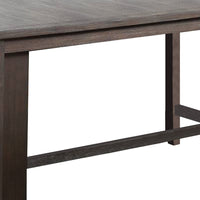 Counter Height Table with 3 Open Compartments, Large, Dark Brown - BM266505