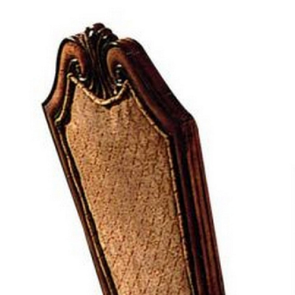 Side Chair with Fabric Seat and Crown Top, Set of 2, Brown - BM266508