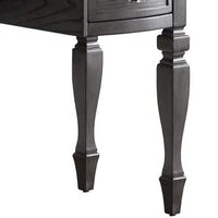 3 Piece Vanity Set with Carved Mirror and Turned Legs, Gray - BM268886