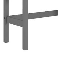 Writing Desk with Wooden Frame and Open Compartments, Gray - BM268932