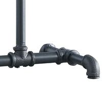 Candleholder with Metal Water Pipe Body, Black - BM268987