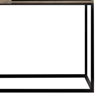 Writing Desk with 1 Open Compartment and Tubular Frame, Oak Brown - BM269082