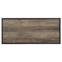 Coffee Table with 1 Open Shelf and Tubular Frame, Oak Brown - BM269085