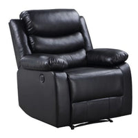 Power Recliner with Pocket Coil Seating and Pillow Top Arms, Black - BM269194