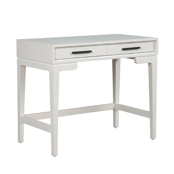 Writing Desk with 2 Drawers and Wooden Frame, Off White - BM269335
