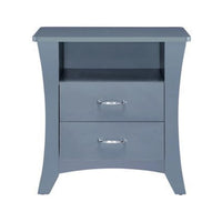 Accent Table with 2 Drawers and Open Compartment, Gray - BM269583
