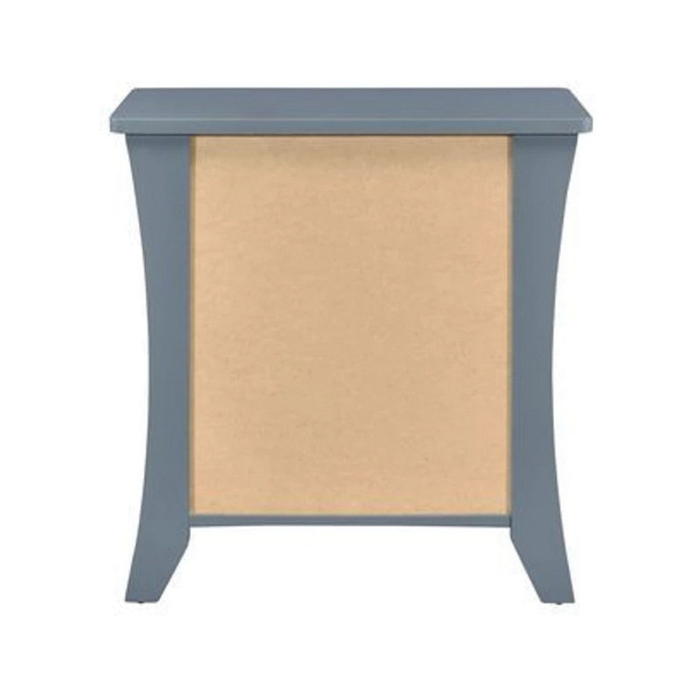 Accent Table with 2 Drawers and Open Compartment, Gray - BM269583