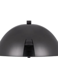 20 Inch Metal Accent Table Lamp Dome Shade, Black - BM271963